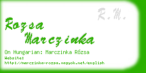 rozsa marczinka business card